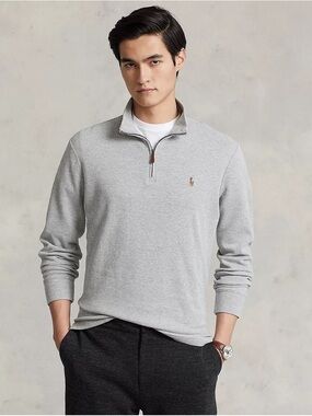Polo by Ralph Lauren Men's Estate-Rib Cotton Quarter-Zip Pullover